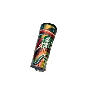 Starbucks 2021 holiday multi color 24oz cup no straw